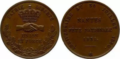 France Louis Philippe I - City of Nantes - Revolution of July - 1831