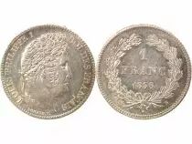 France Louis Philippe I - Franc Argent, Tête Laurée - 1836 B Rouen