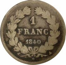 France Louis Philippe I - Franc Argent, T&ecirc;te Laur&eacute;e - 1840 A Paris