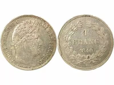 France Louis Philippe I - Franc Argent, T�te Laur�e - 1840 K Bordeaux