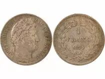 France Louis Philippe I - Silver Franc, Laureate Head - 1834 A Paris