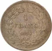 France Louis Philippe I - Silver Franc, Laureate Head - 1834 A Paris