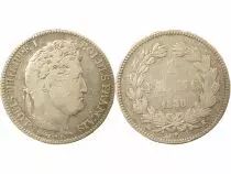 France Louis Philippe I - Silver Franc, Laureate Head - 1838 K Bordeaux