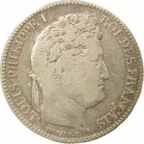France Louis Philippe I - Silver Franc, Laureate Head - 1838 K Bordeaux