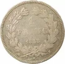 France Louis Philippe I - Silver Franc, Laureate Head - 1838 K Bordeaux