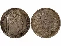 France Louis Philippe Ier - 1 Franc Argent, Tête laurée, 1846 B Rouen