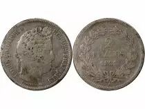 France Louis Philippe Ier - 2 Francs Argent - 1833 W Lille