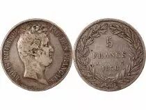 France Louis Philippe Ier - 5 Francs 1830 A Paris \ Tiolier Sans Le I, Tr Relief\ , Rare