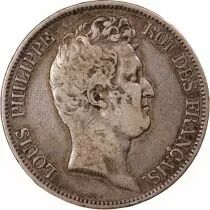 France Louis Philippe Ier - 5 Francs 1830 A Paris \ Tiolier Sans Le I, Tr Relief\ , Rare