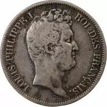 France Louis Philippe Ier - 5 Francs Argent 1831 W Lille \ Type Tiolier, Tr Creux\ 