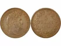 France Louis Philippe Ier - 5 Francs Argent 1834 A Paris \ 2E Type Domard\ 