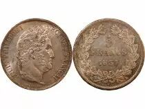France Louis Philippe Ier - 5 Francs Argent 1837 A Paris