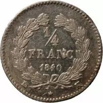 France Louis Philippe Ist - 1/4 Silver Franc - 1840 K Bordeaux