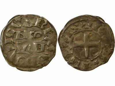 France Louis VII - Silver Denier, Parisis, 3rd Type - 1149 / 1163