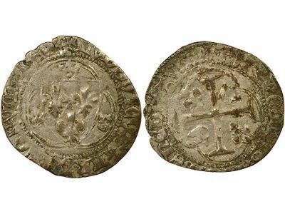 France Louis XI - Blanc � la Couronne - 1461 / 1483 Lyon