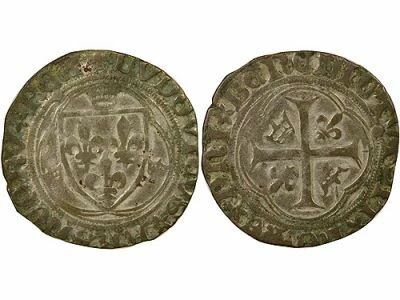 France Louis XI - Blanc � la Couronne - 1461 / 1483 Saint L�