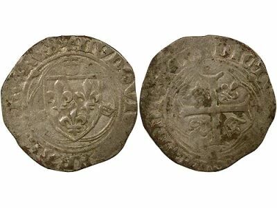 France Louis XI - Blanc with Crown  - 1461 / 1483 Paris