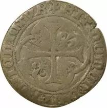 France Louis XI - Douzain &agrave; la Couronne - 1461 / 1483 B Bourges