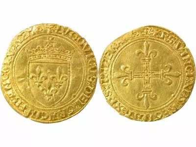 France Louis XII - Gold Ecu with Sun - 1498 / 1507 St Pour�ain