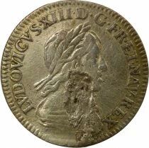 France Louis XIII - 1/12 Silver Ecu, 2nd Buste of Warin - 1643 A Paris (Matignon)