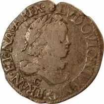 France Louis XIII - 1/2 Franc Au Col Fraisé Argent 1615 C Saint-Lô