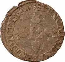 France Louis XIII - 1/2 Franc Au Col Fraisé Argent 1615 C Saint-Lô