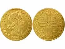 France Louis XIII - 1/2 Gold Louis, with long Wick - 1642 A Paris