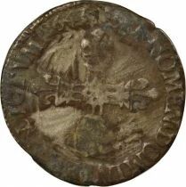 France Louis XIII - 1/4 Ecu Argent, &agrave; la Croix fleurdelis&eacute;e - 1643 G Poitiers