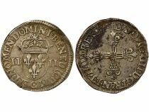 France Louis XIII - 1/4 Silver Ecu - 1615 C. Saint L&ocirc;