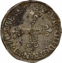 France Louis XIII - 1/4 Silver Ecu - 1615 C. Saint L&ocirc;
