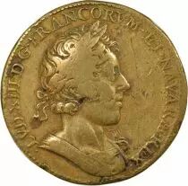 France Louis XIII - Brass Medal, Louvre, Pierre Regnier - 1624