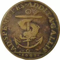 France Louis XIII - Brass Token, King\'s Council - 1641