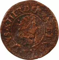 France Louis XIII - Denier Tournois 1613 T Nantes - Rare