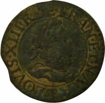 France Louis XIII - Double Tournois, 2nd Type - 1613 T Nantes