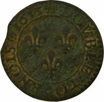 France Louis XIII - Double Tournois, 2nd Type - 1613 T Nantes