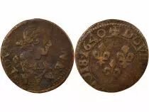 France Louis XIII - Double Tournois, Type 2 - 1640 B Rouen
