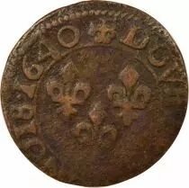 France Louis XIII - Double Tournois, Type 2 - 1640 B Rouen