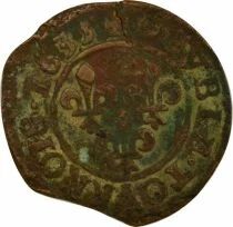 France Louis XIII - Double Tournois, Type 8 - 1635 D Lyon