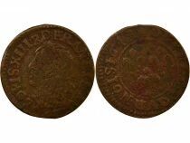 France Louis XIII - Double Tournois, Type de Warin - 1643 Fleurs