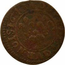 France Louis XIII - Double Tournois, Type de Warin - 1643 Fleurs