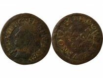 France Louis XIII - Double Tournois, Type of Warin - 1642 H La Rochelle