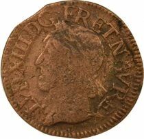 France Louis XIII - Double Tournois, Type of Warin - 1642 H La Rochelle