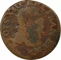 France Louis XIII - Double Tournois Lorrain, Type 8 - 1636 Stenay