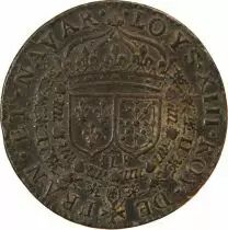 France Louis XIII  Jeton Cuivre 1636