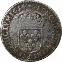 France Louis XIV - 1/12 Ecu A La Mèche Longue 1654 B Rouen