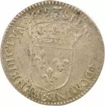 France Louis XIV - 1/12 Ecu Argent à la Mèche Longue - 1659 & Aix