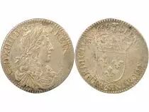 France Louis XIV - 1/12 Silver Ecu with Long Wick - 1659 & Aix