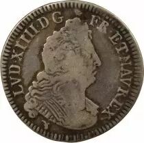 France Louis XIV - 1/2 Ecu Argent, aux Huit L, 2e Type - 1705 D Lyon Réformé