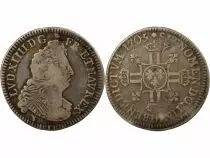 France Louis XIV - 1/2 Silver Ecu, with Eight L, 2nd Type - 1705 D Lyon Reformed