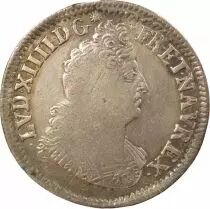 France Louis XIV - 1/2 Silver Ecu, with insignia, Reformed - 1702 Y Bourges